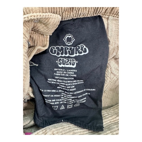 Empyre Vintage Corduroy Overalls Women Brown‎ Adjustable Straps - Picture 6 of 14